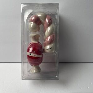 Dolly Parton Candy Cane and Wrapped Candy Salt and Pepper Shakers New in package